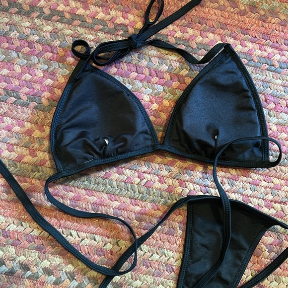 SOLD NWOT CHEETAH SEQUIN G STRING BIKINI THONG SET - Picture 6 of 6